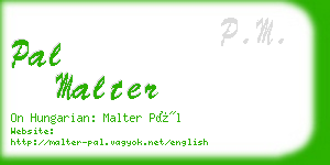 pal malter business card